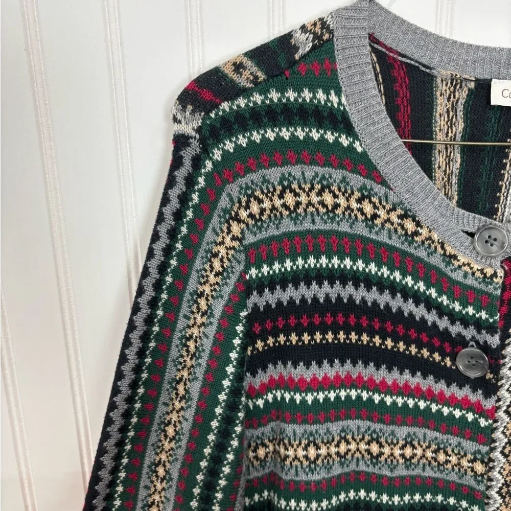Coldwater Creek granola Long line duster knit cardigan